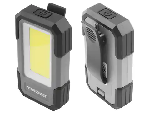 ⁨LED multifunction flashlight COB 3W 300lm, with clip and magnet, 3xAAA. (1LM)⁩ at Wasserman.eu