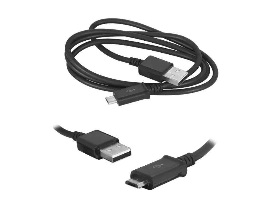 ⁨1 kpl. KABEL MICRO USB SAMSUNG CZARNY ECB-DU4EBE S4-S7.⁩ w sklepie Wasserman.eu