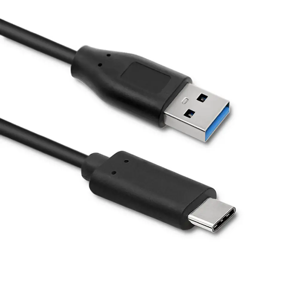 ⁨Qoltec Kabel USB 3.1 typ C męski USB 3.0 A męski 1m⁩ w sklepie Wasserman.eu