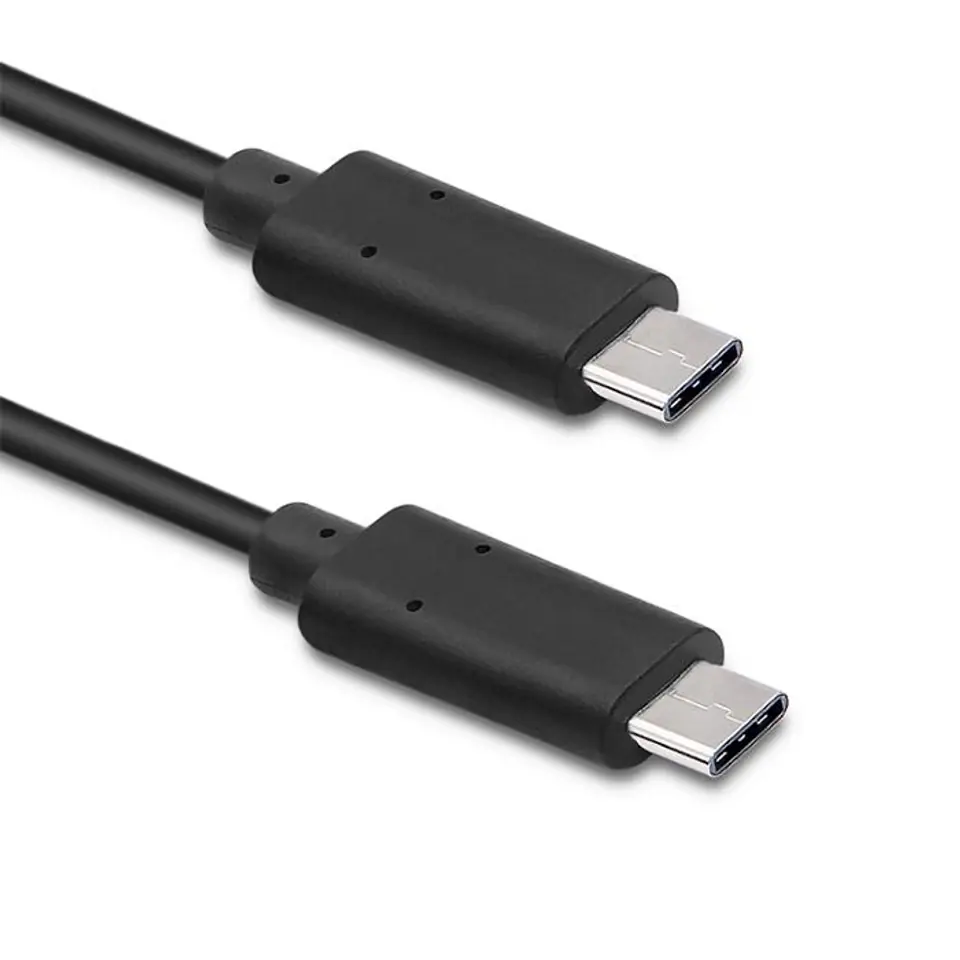 ⁨Qoltec Kabel USB 3.1 typ C męski | USB 3.1 typ C męski | 1m (0NC)⁩ w sklepie Wasserman.eu