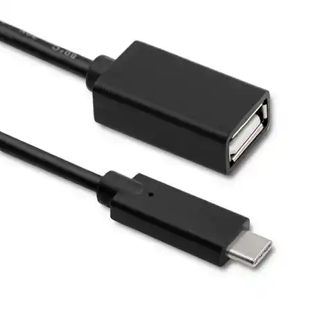 ⁨Qoltec Kabel USB 3.1 typ C męski | USB 2.0 typ A żeński | 0.25m (0NC)⁩ w sklepie Wasserman.eu
