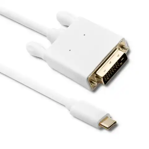 ⁨Qoltec Kabel USB 3.1 typ C męski/ DVI męski | 4K | Alternate mode | 2m (0NC)⁩ w sklepie Wasserman.eu