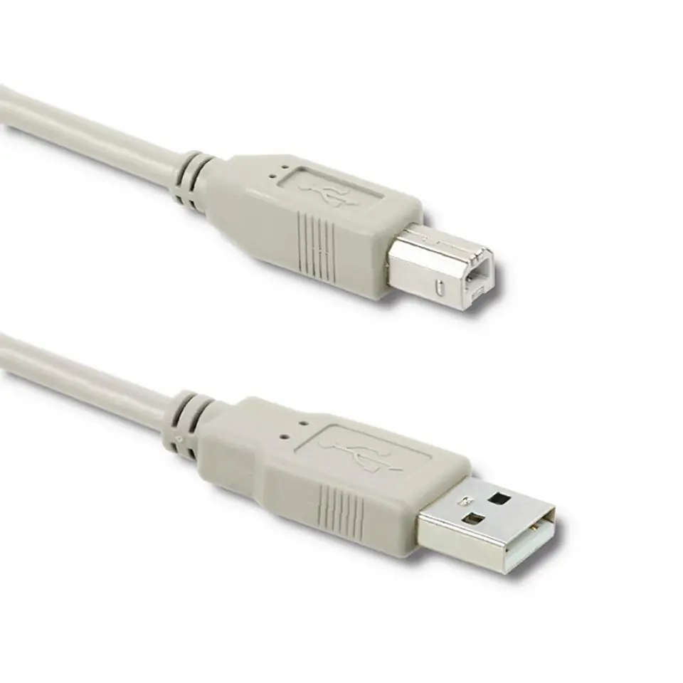 ⁨Qoltec Kabel USB 2.0 do drukarki A męski | B męski | 3m (0NC)⁩ w sklepie Wasserman.eu