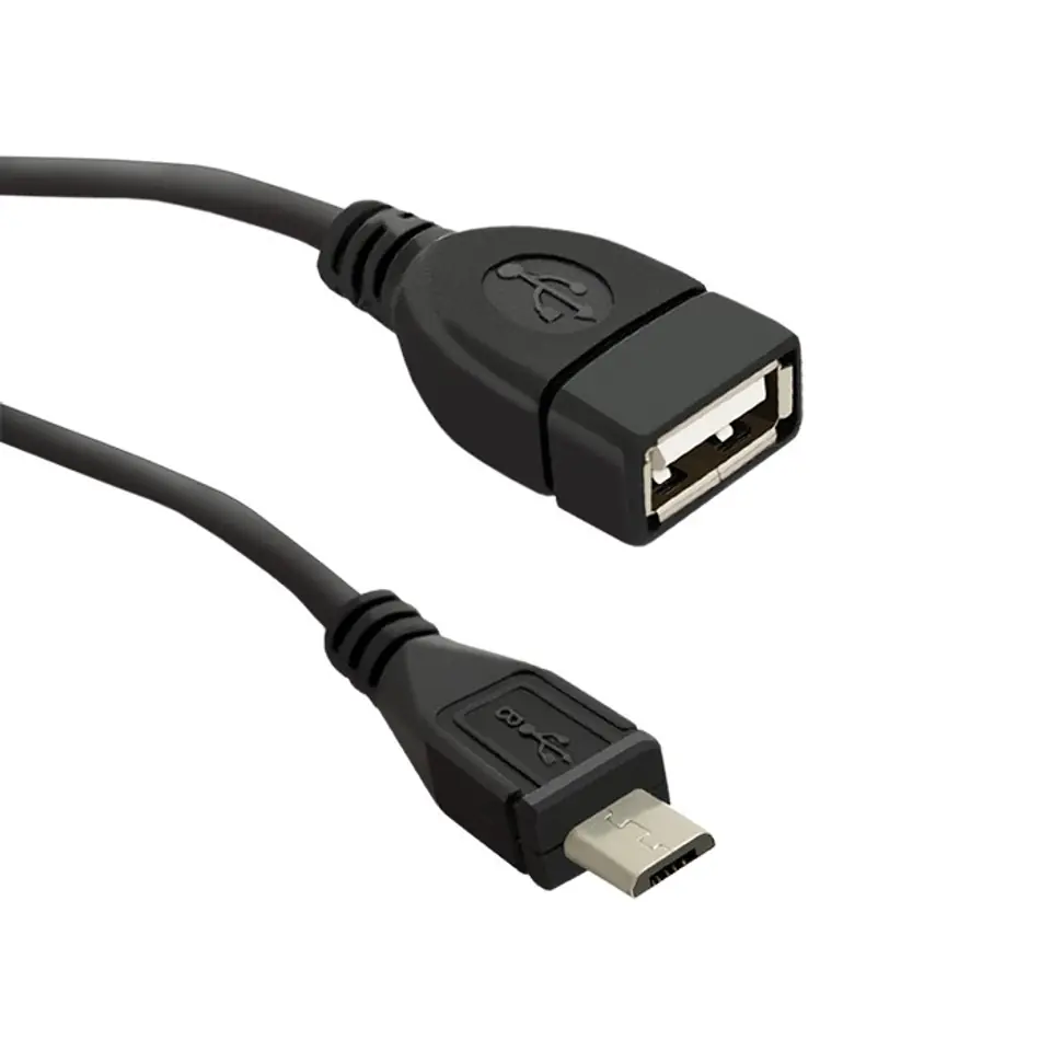 ⁨Qoltec USB cable OTG 2.0 A female | Micro USB B male | 0.2m (0NC)⁩ at Wasserman.eu