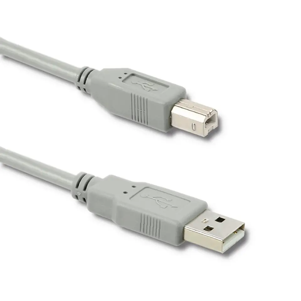 ⁨Qoltec Cable USB 2.0 A male | B male | 5m (0NC)⁩ at Wasserman.eu