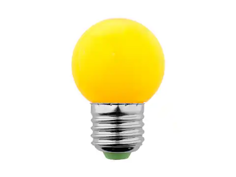 ⁨LED Kugellampe E27 230 V 1 W, gelb. (1LM)⁩ im Wasserman.eu