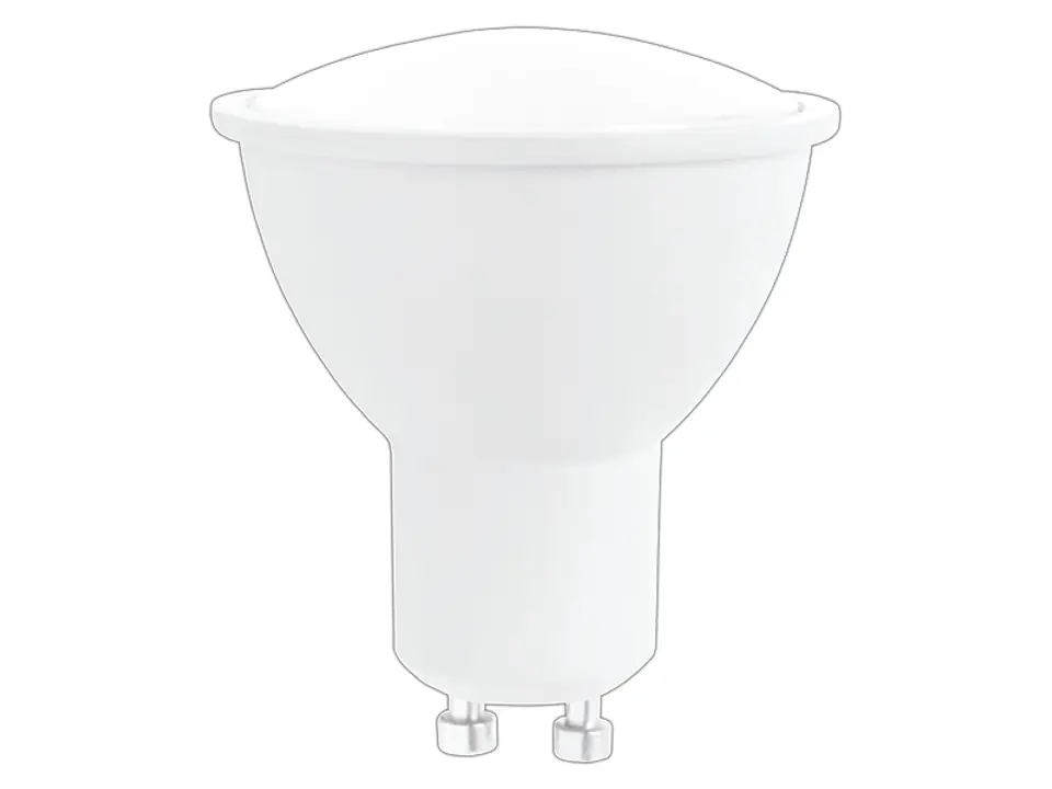 ⁨1 szt.  PS Żarówka LTC LED GU10 SMD, 5 W, 230 V, biały neutralny, 4000 K, 375 lm.⁩ w sklepie Wasserman.eu