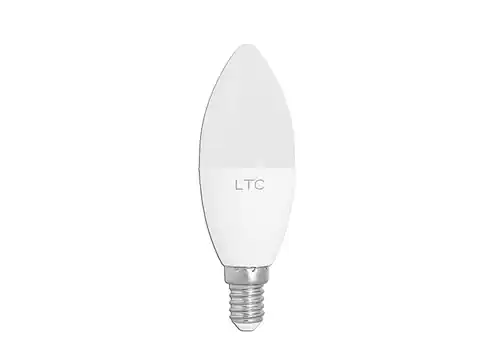 ⁨PS LTC LED bulb C37 E14 SMD 7W 230V, warm white light, 560lm. (1LM)⁩ at Wasserman.eu
