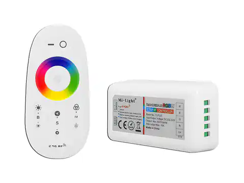 ⁨RGB+W Mi-Light controller RECEIVER + REMOTE CONTROL 288W 1-zone, radio control, dimming function, 10A, FUT027. (1LM)⁩ at Wasserman.eu