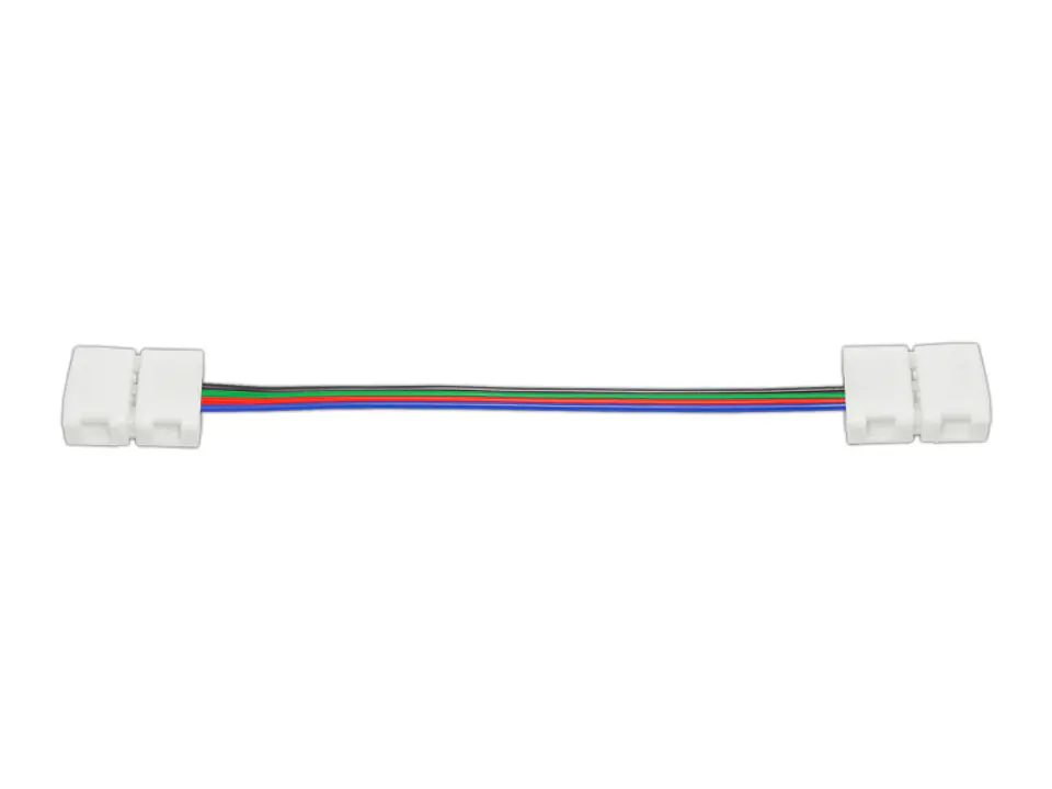 ⁨10mm RGB LED strip connector, double-sided latch with wires. (1LM)⁩ at Wasserman.eu