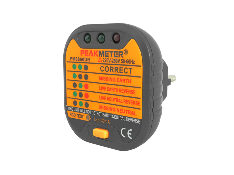 ⁨Electrical socket tester PM6860DR. (1LM)⁩ at Wasserman.eu