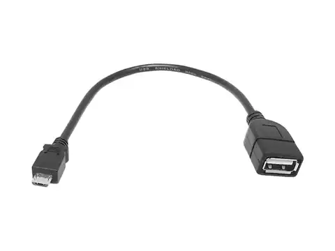 ⁨1 szt. Kabel USB gniazdo A - wtyk micro USB 15cm.⁩ w sklepie Wasserman.eu