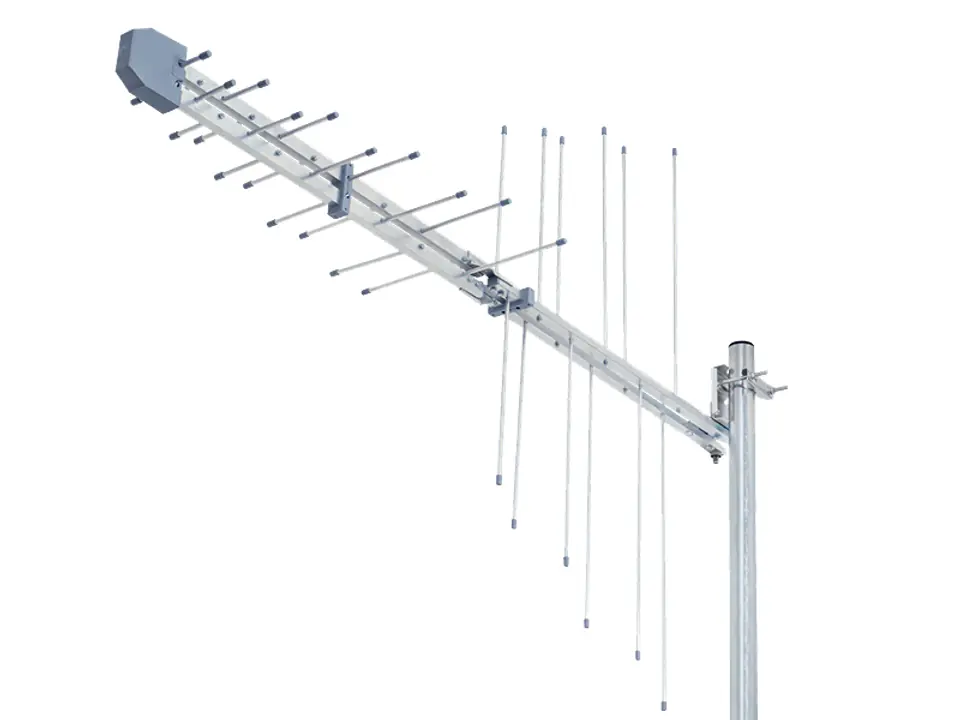 ⁨2LOG antenna with amplifier, F-socket and LTE filter, horizontal/vertical polarization. (1LM)⁩ at Wasserman.eu