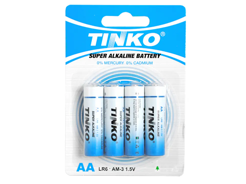 ⁨4 pcs.  Alkaline battery TINKO LR6 4pcs/blister. (1LM)⁩ at Wasserman.eu