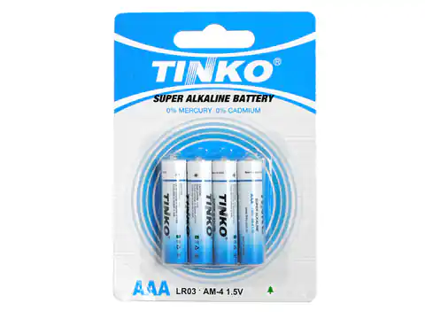 ⁨4 pcs.  Alkaline battery TINKO LR3 4pcs/blister. (1LM)⁩ at Wasserman.eu