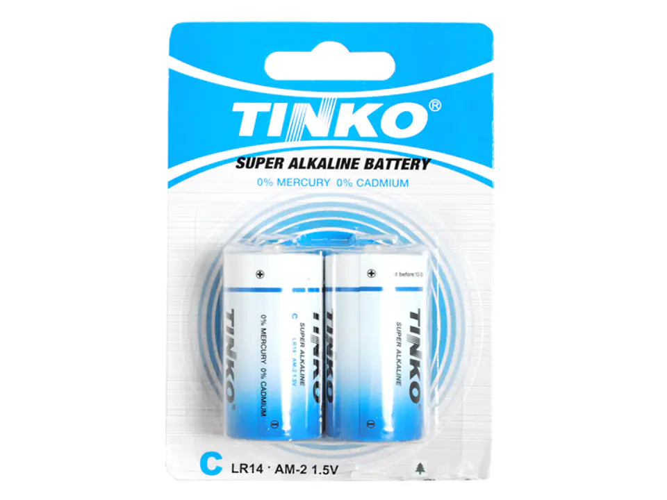 ⁨2 pcs.  Alkaline battery TINKO LR14 C 2pcs/blister. (1LM)⁩ at Wasserman.eu