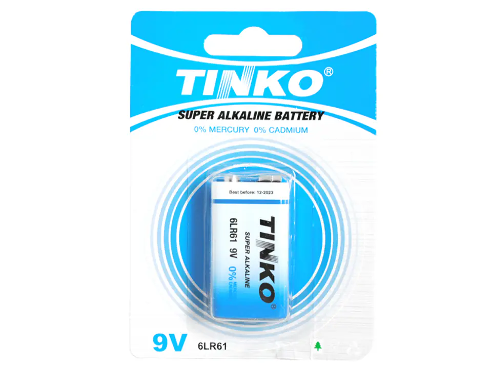 ⁨Alkaline battery TINKO 6LR61 9V. (1LM)⁩ at Wasserman.eu