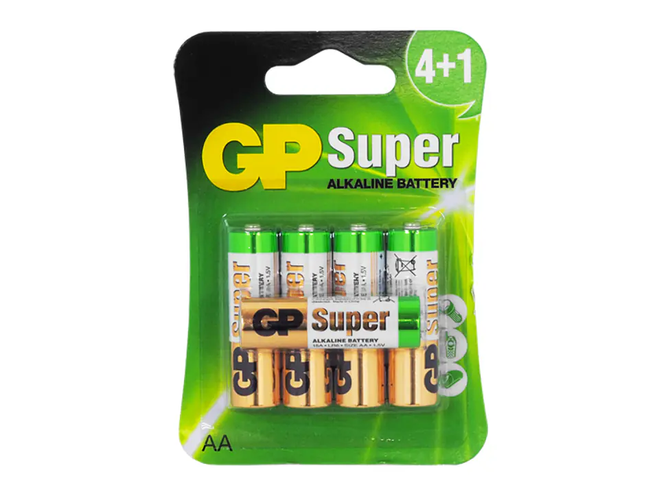 ⁨5 pcs. GP SUPER LR06 alkaline battery. (1LM)⁩ at Wasserman.eu