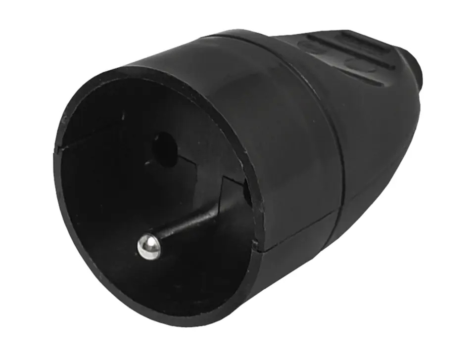 ⁨GN-171 socket with ground, black. (1LM)⁩ at Wasserman.eu