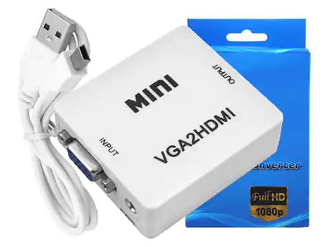 ⁨Adapter plug VGA + Audio to HDMI Video Connverter⁩ at Wasserman.eu