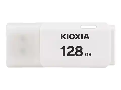 ⁨PS Pendrive 128 GB USB 2.0 Kioxia U202, white. (1LM)⁩ at Wasserman.eu