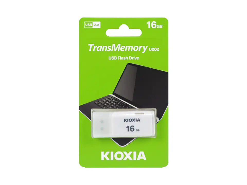 ⁨1 szt. PS Pendrive 16 GB USB 2.0 Kioxia U202, biały.⁩ w sklepie Wasserman.eu