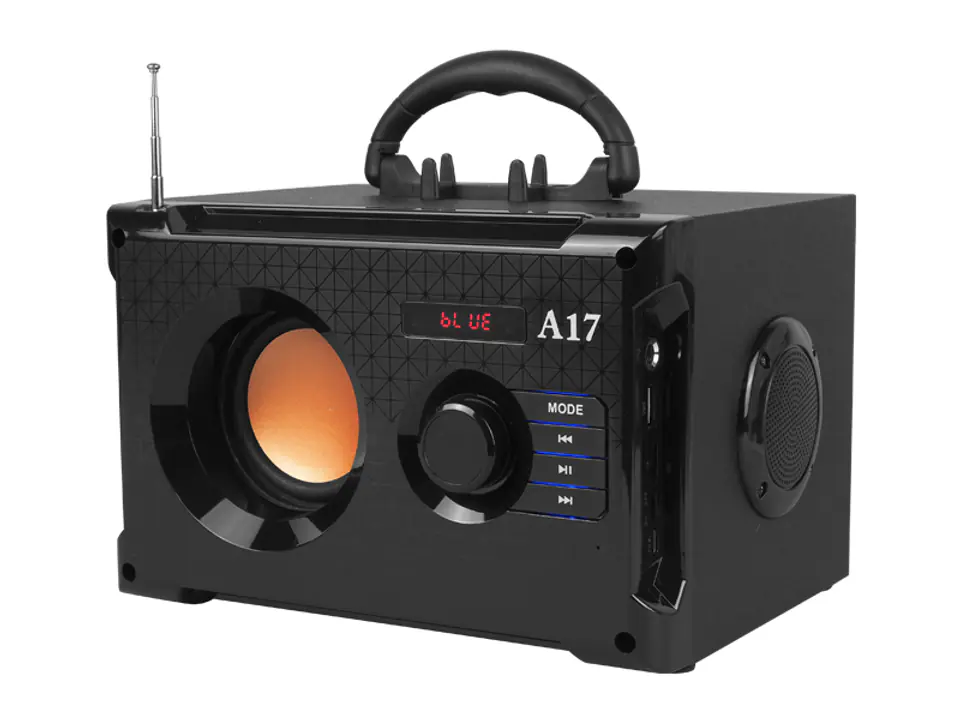 Radio przenośne Bluetooth, 3 głośniki, USB, TF Card, AUX, pilot, z wbudowanym akumulatorem. (1LM) w sklepie Wasserman.eu