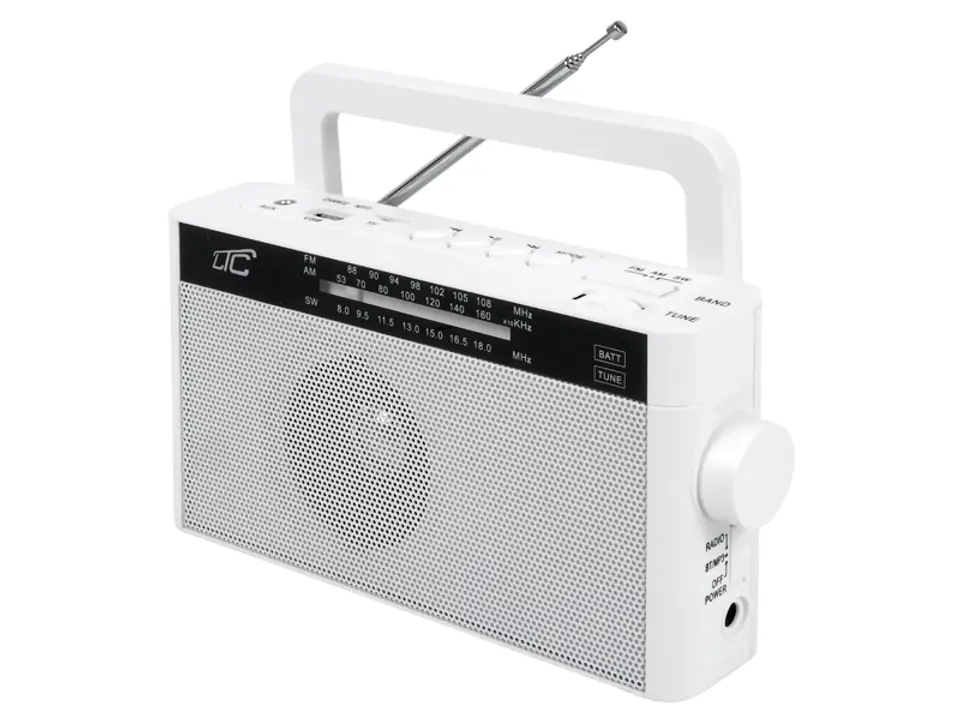 ⁨LTC SONA portable radio with bluetooth USB, TF, White. (1LM)⁩ at Wasserman.eu
