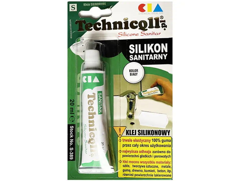 ⁨Silikon sanitarny biały Techicqll S-389⁩ w sklepie Wasserman.eu