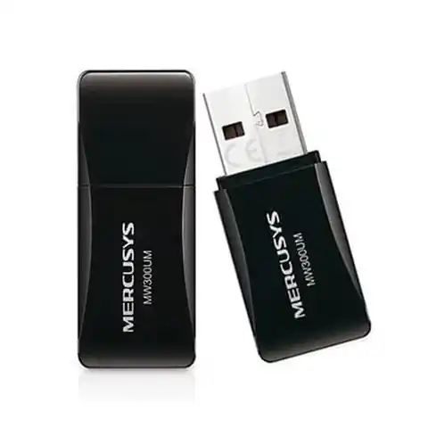 ⁨Karta sieciowa USB Mercusys MW300UM bezprzewodowa, jednopasmowa, 300 MB/s, 802.11n/g/b. (1LM)⁩ w sklepie Wasserman.eu