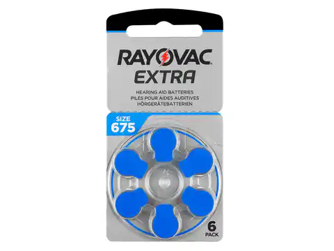 ⁨6 pcs. Rayovac Extra 675 hearing battery. (1LM)⁩ at Wasserman.eu