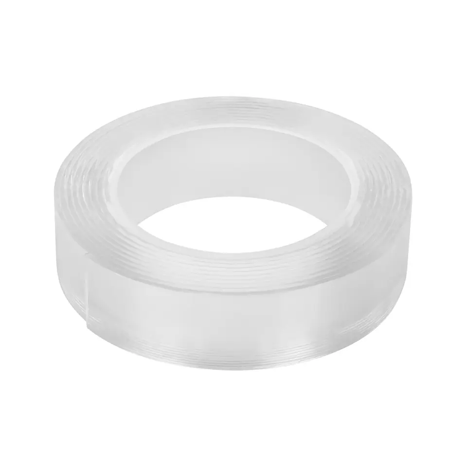 ⁨Double-sided nano mounting tape reusable REBEL (2 mm x 30 mm x 3 m) transparent⁩ at Wasserman.eu