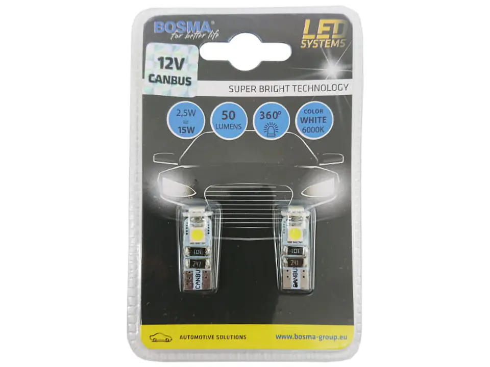 12V Canbus T10 3XSMD car led bulbs at Wasserman.eu