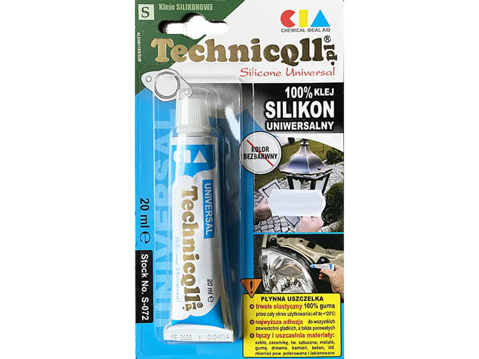 ⁨Silikon uniwersalny bezbarwny 20ml Technicqll S-072⁩ w sklepie Wasserman.eu