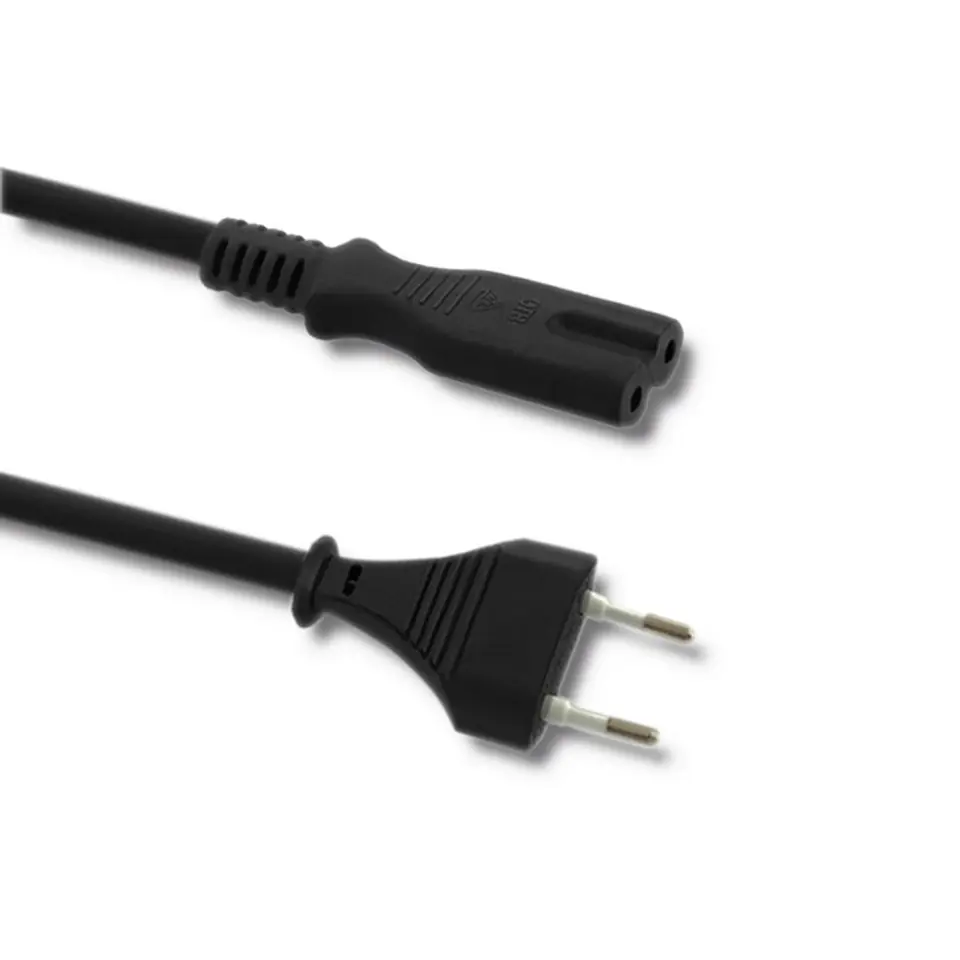 ⁨Qoltec Power Cable | 2pin | S0Z/ST2 | 1.4m (0NC)⁩ at Wasserman.eu