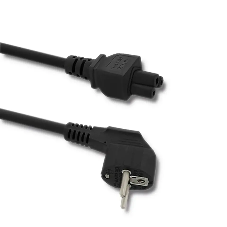 ⁨Qoltec Kabel zasilający koniczynka 3pin S03/ST1 1.4m⁩ w sklepie Wasserman.eu
