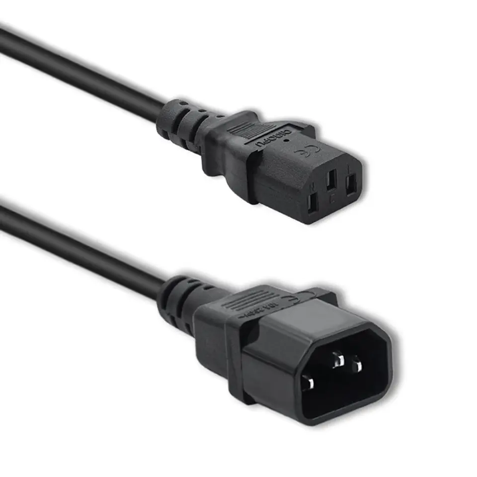 ⁨Qoltec Kabel zasilający do UPS | C13/C14 | 3x1.5mm² | 1.8m⁩ w sklepie Wasserman.eu