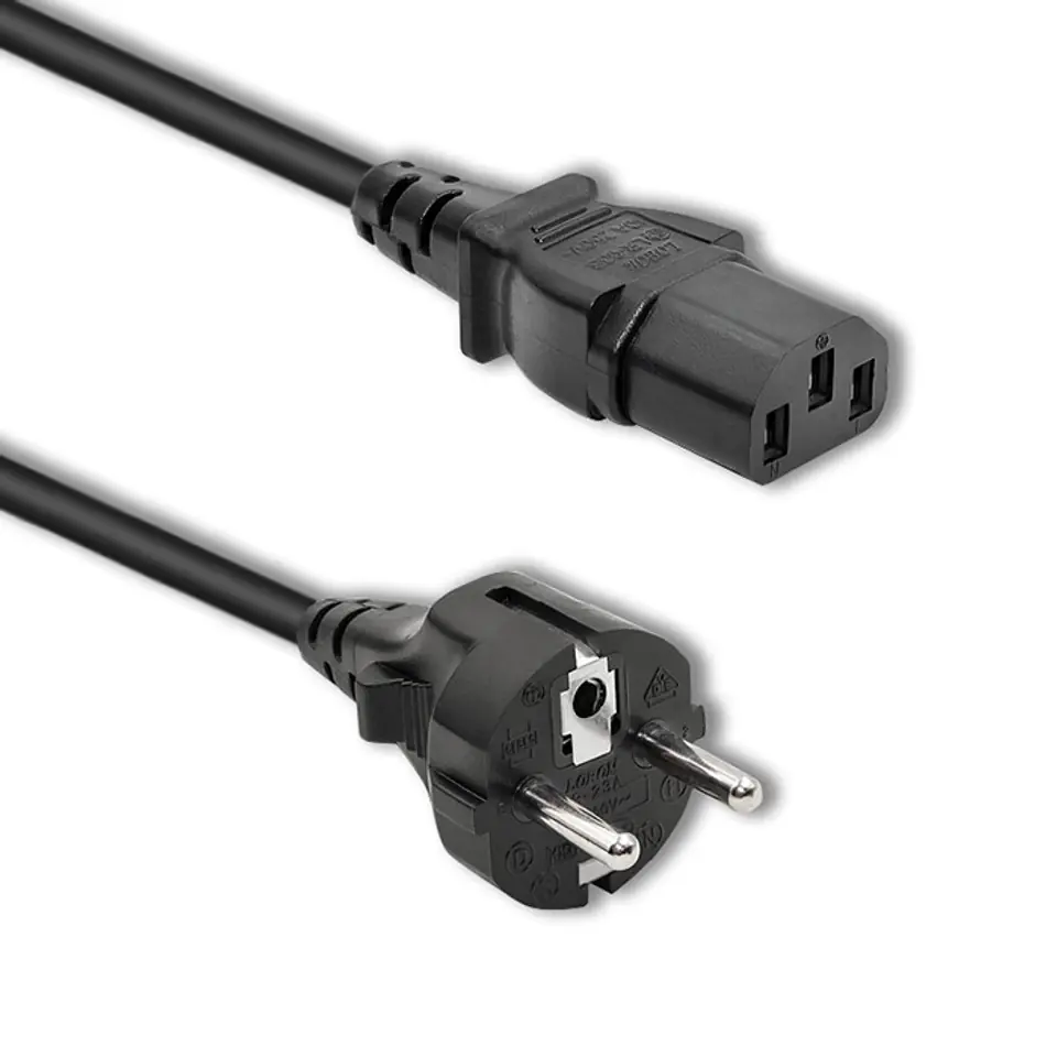 ⁨Qoltec Kabel zasilający SCHUKO/C13 2.5m⁩ w sklepie Wasserman.eu