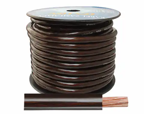 ⁨25 m PR Kabel zasilający LEXTON 2GA/12mm CCA czarny.⁩ w sklepie Wasserman.eu