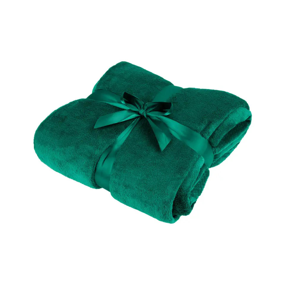 ⁨Fleece blanket 200x220 cm TEESA - green⁩ at Wasserman.eu