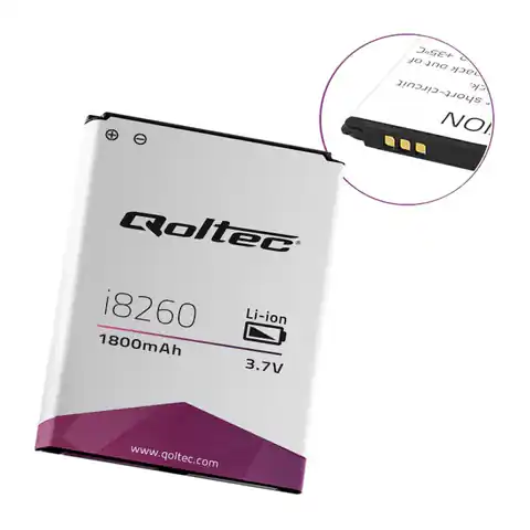 ⁨Qoltec Battery for Samsung Galaxy Core | i8260 | 1800mAh (0NC)⁩ at Wasserman.eu