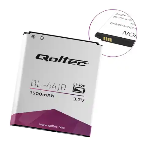 ⁨Qoltec Battery for LG BL-44JR | P940 | 1500mAh (0NC)⁩ at Wasserman.eu