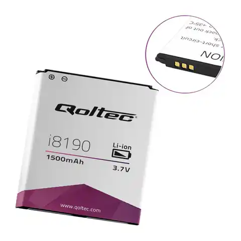 ⁨Qoltec Battery for Samsung Galaxy S3 mini | i8190 | i8200 | 1500mAh (0NC)⁩ at Wasserman.eu