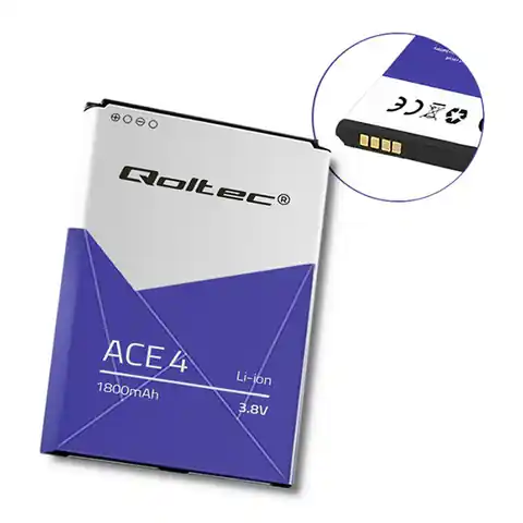 ⁨Qoltec Battery for Samsung Galaxy Ace 4 | 1800mAh (0NC)⁩ at Wasserman.eu