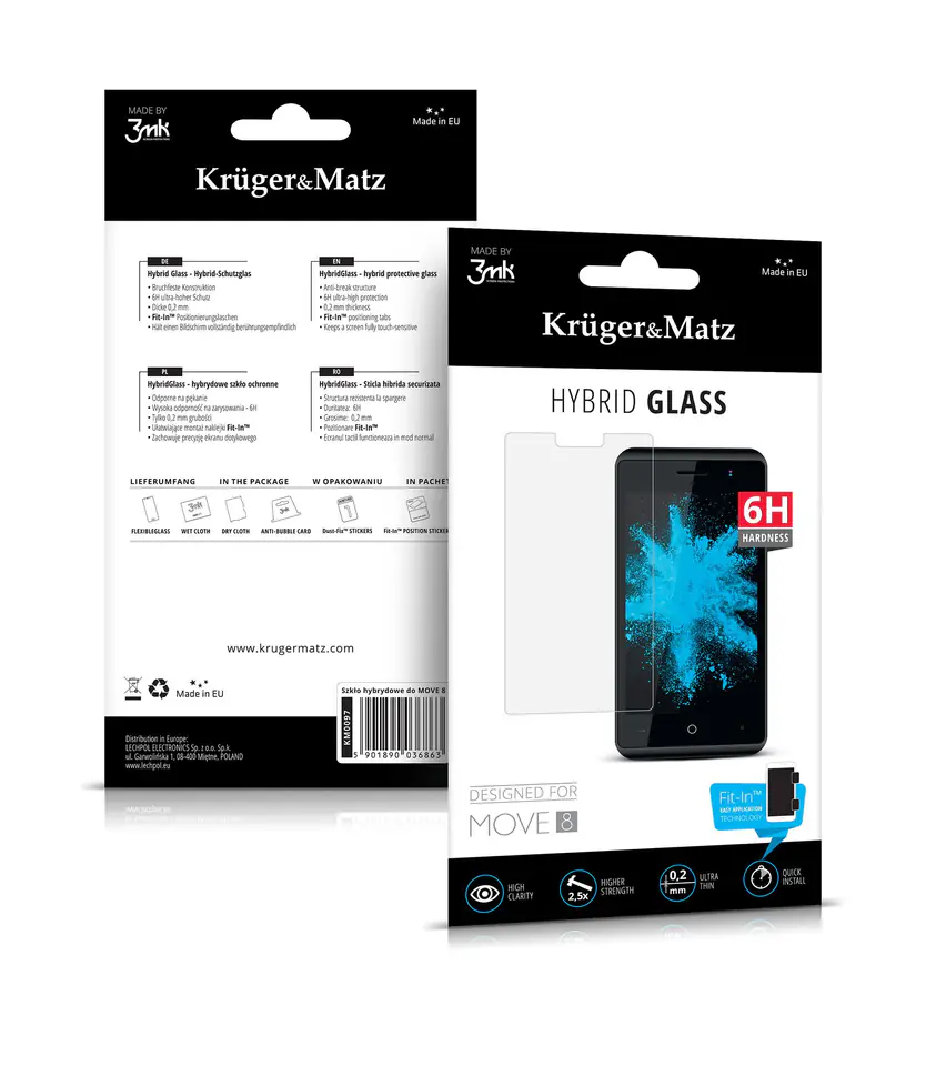 ⁨Kruger&Matz hybrid glass for Move 8⁩ at Wasserman.eu