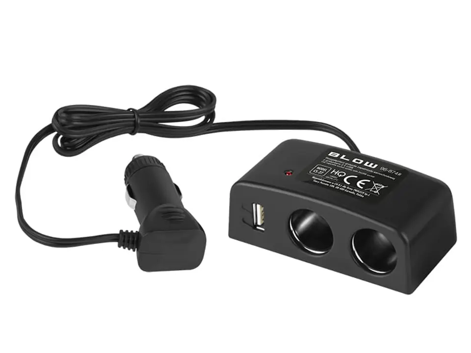 12 / 24V car cigarette lighter splitter with USB Blow at Wasserman.eu