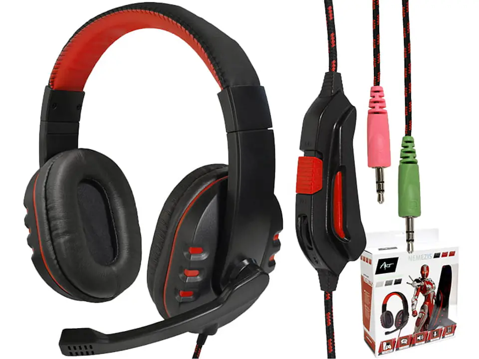 ⁨Art Nemezis gaming headphones with a microphone⁩ at Wasserman.eu