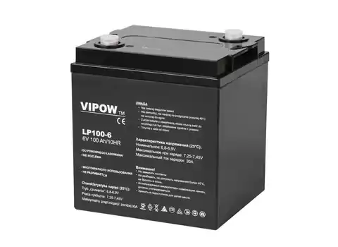 ⁨Gel battery VIPOW 6V 100Ah (1LL)⁩ at Wasserman.eu