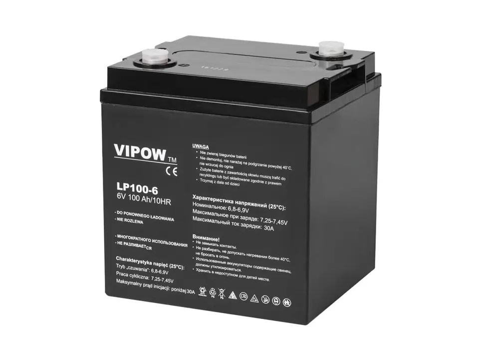Akumulator żelowy VIPOW 6V 100Ah (1LL) w sklepie Wasserman.eu