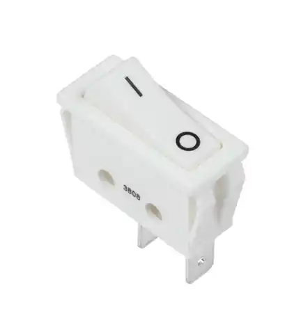 ⁨10 szt. 10 szt. Złącze przełącznik kołyskowy prostok.biały C5N 0-1 16A/250V (1LL)⁩ w sklepie Wasserman.eu